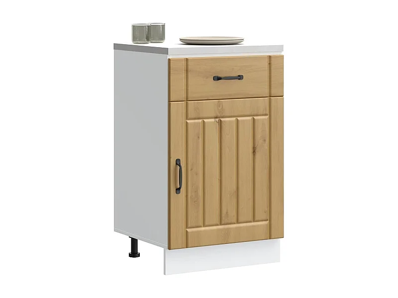 Mueble bajo de cocina Lucca roble artesanal