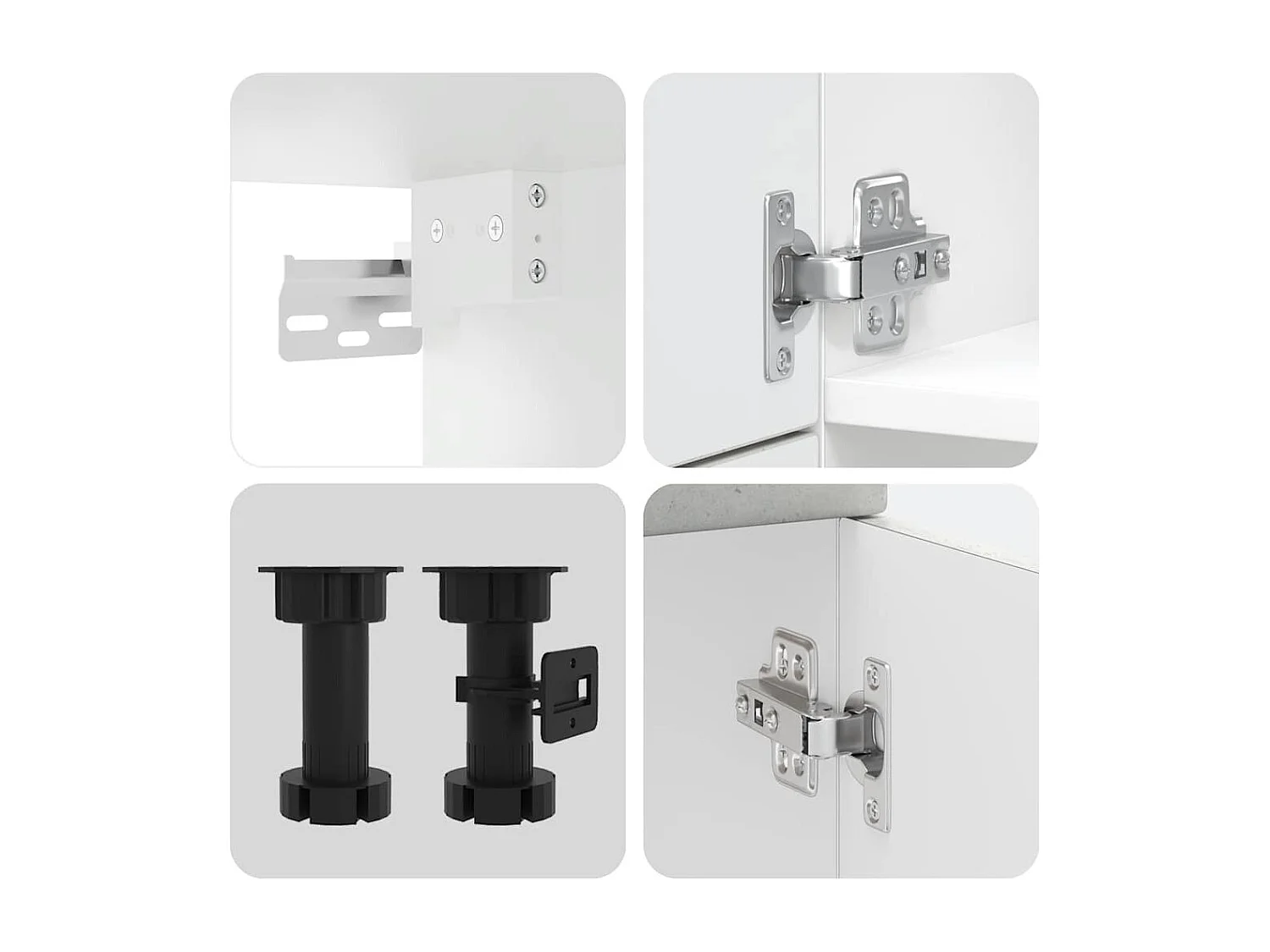 7 peças armário de cozinha conjunto Kalmar cinzento cimento