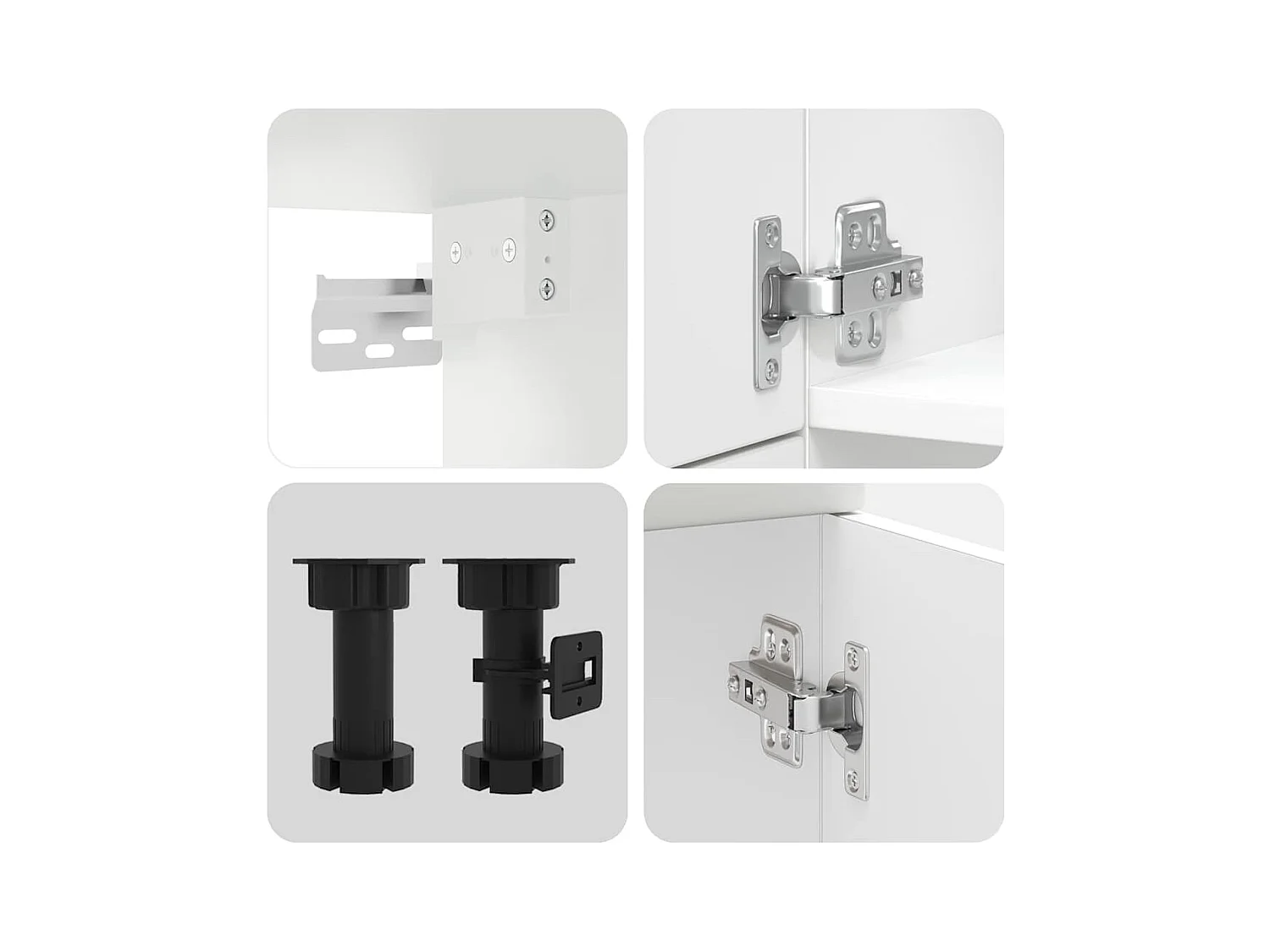 7-tlg. Küchenschrank-Set Porto Weiß Holzwerkstoff