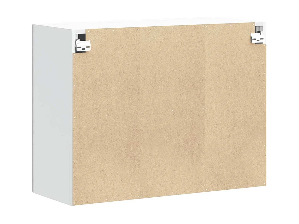 Armoire murale de cuisine Lucca gris béton bois ingénierie