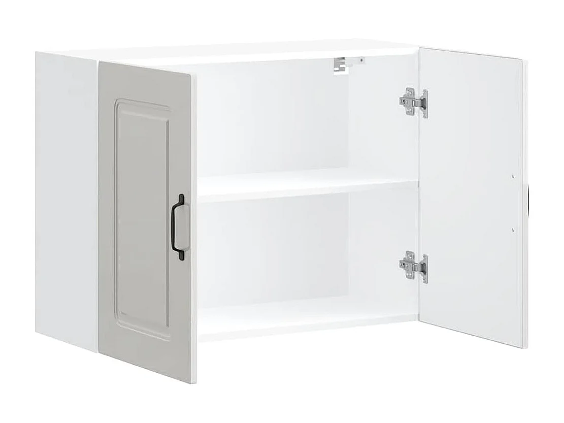 Armario de pared de cocina Kalmar blanca de alto brillo