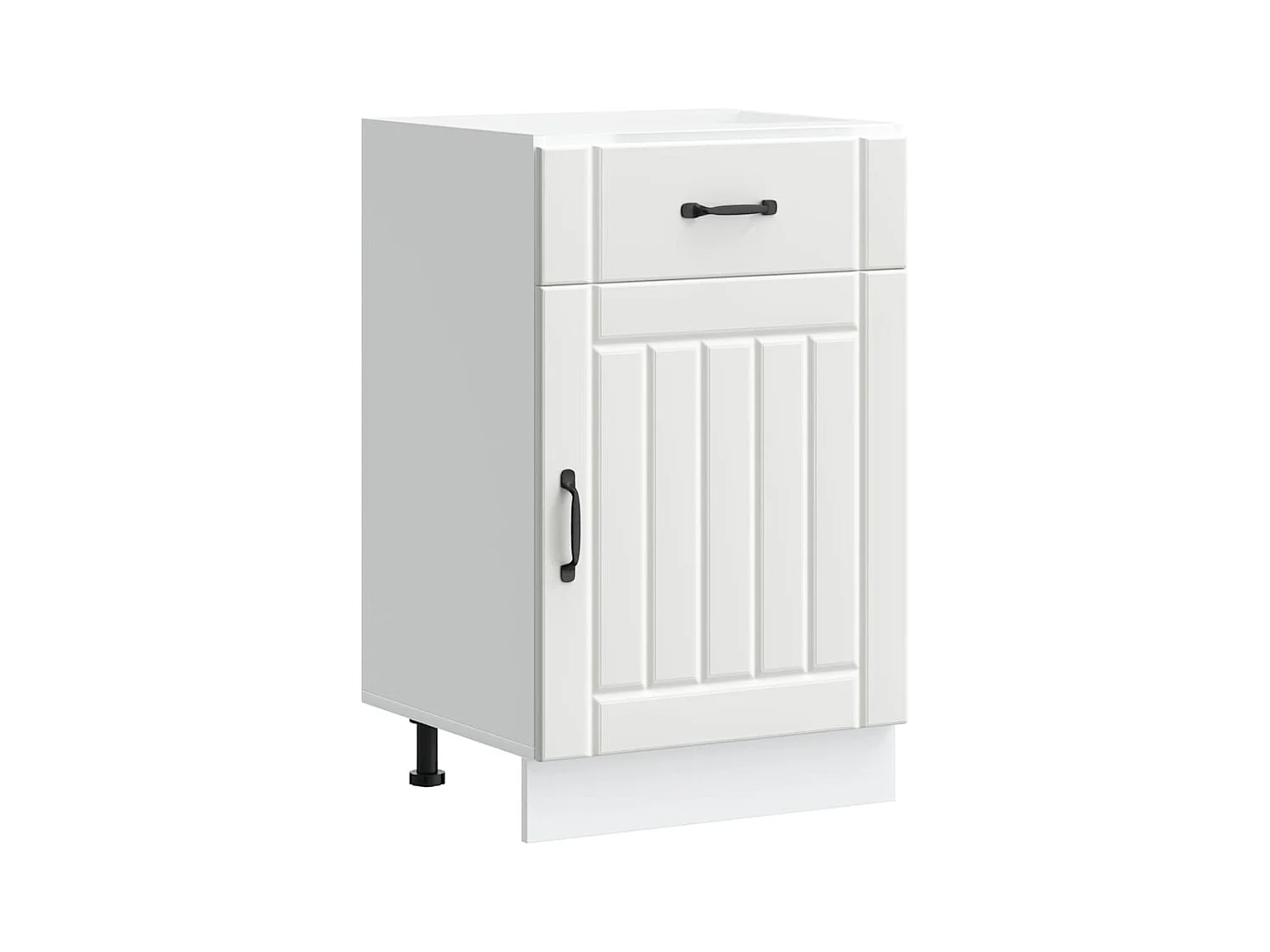 Mueble bajo de cocina Lucca madera de ingeniería blanca