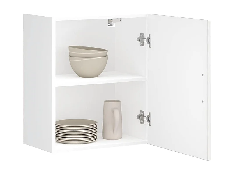 Armoire murale de cuisine Porto blanc brillant bois ingénierie