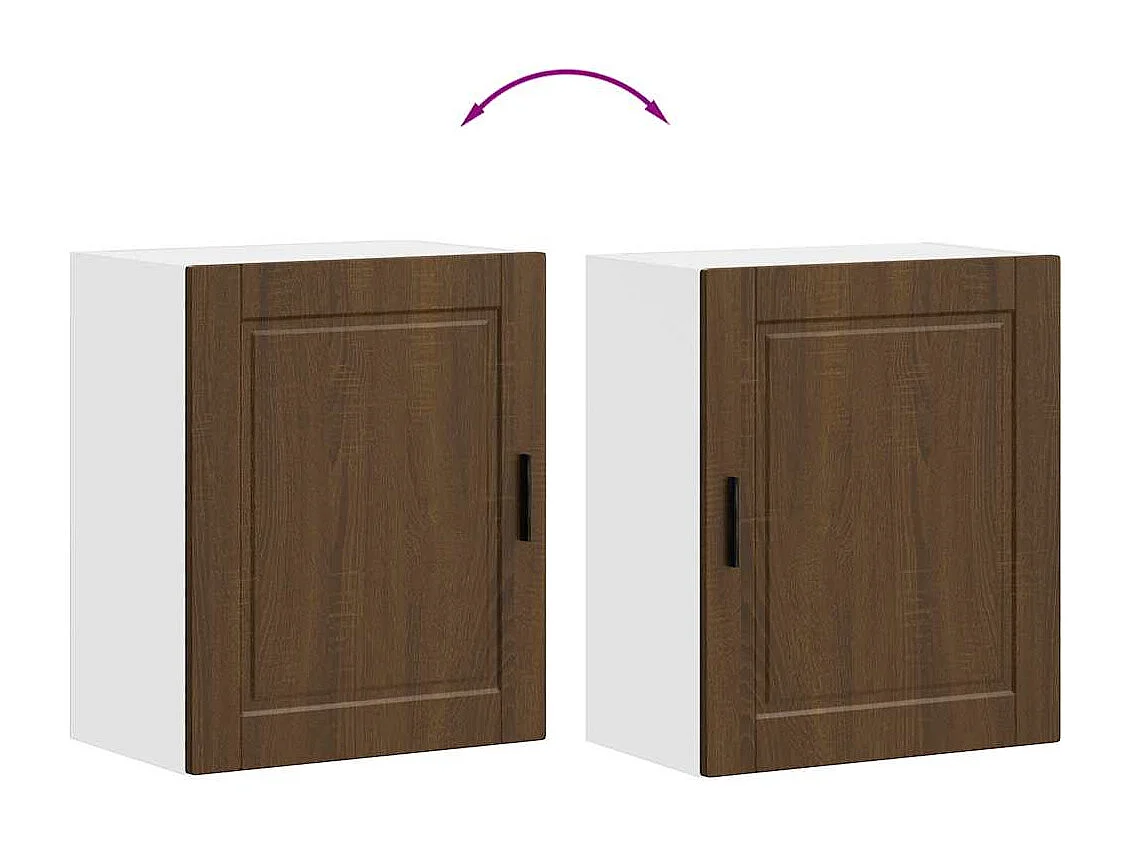 Armoire murale de cuisine Porto chêne marron bois d'ingénierie