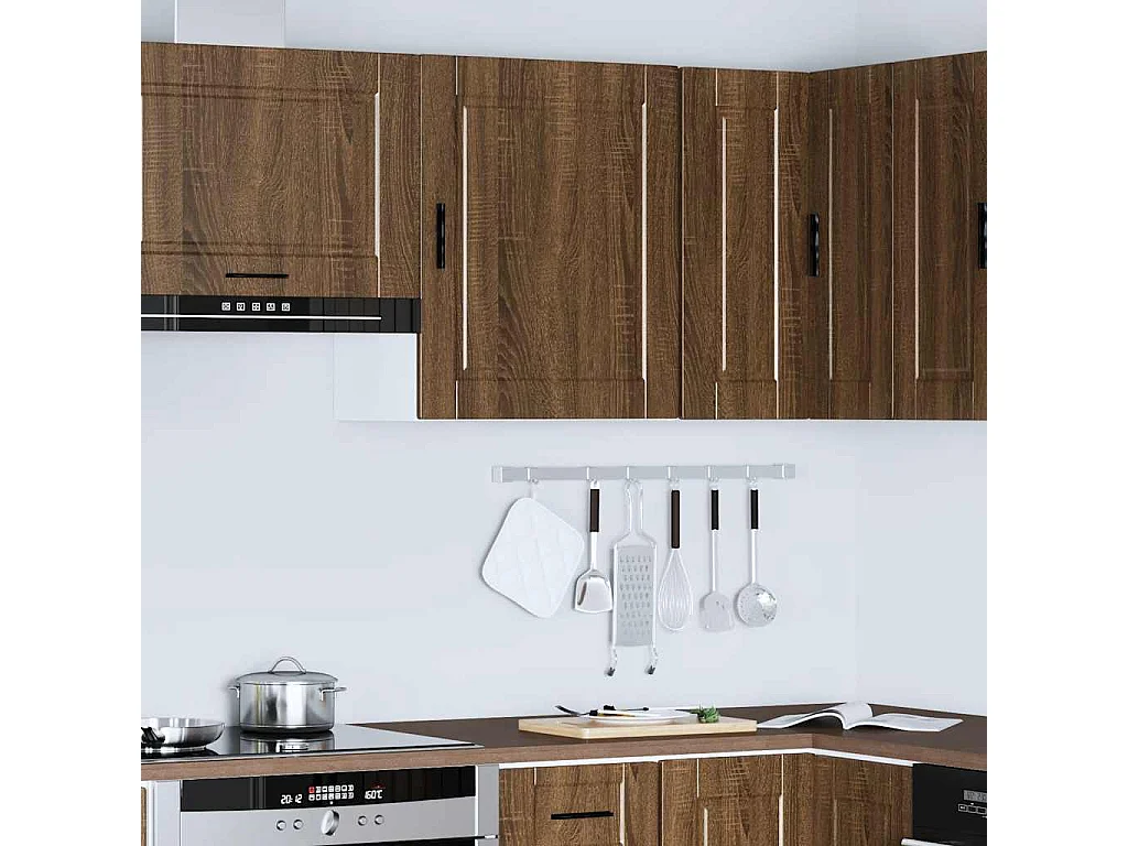 Armoire murale de cuisine Porto chêne marron bois d'ingénierie