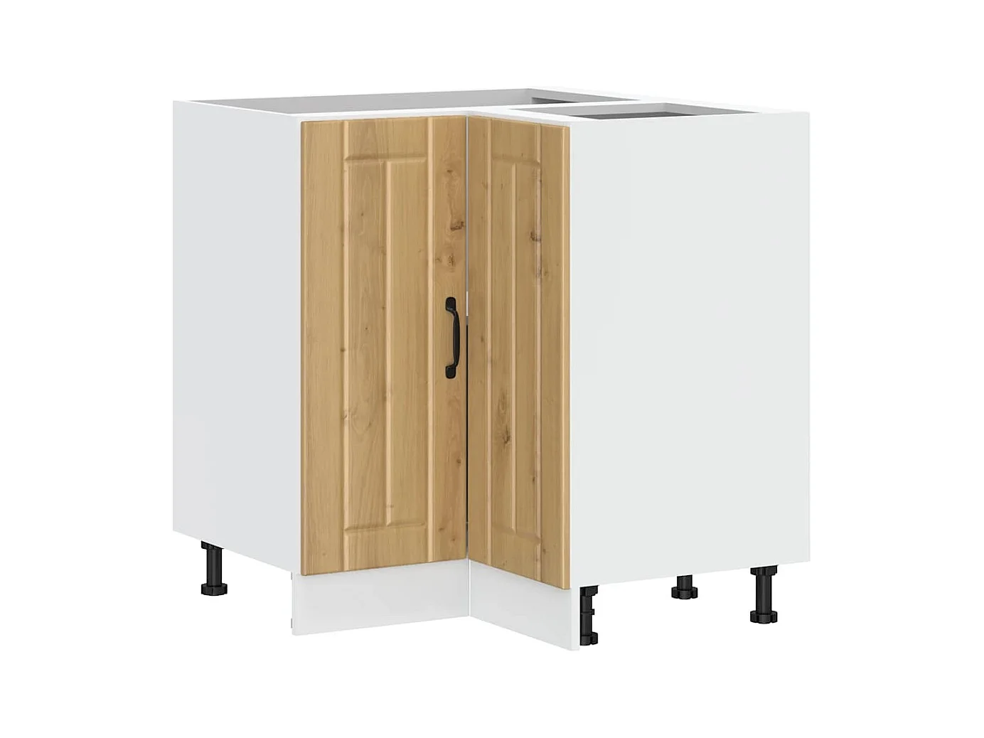 Armoire d'angle de cuisine Lucca chêne artisanal