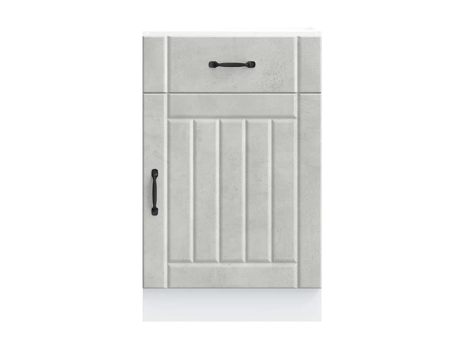 Armoire de cuisine Lucca gris béton bois ingénierie