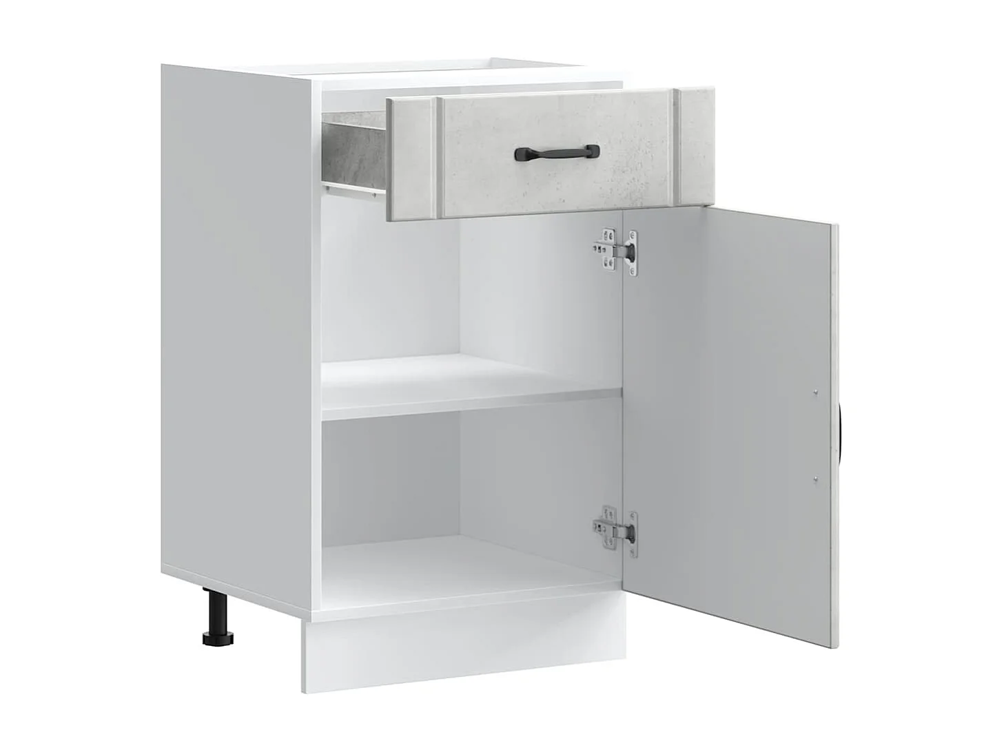 Armoire de cuisine Lucca gris béton bois ingénierie