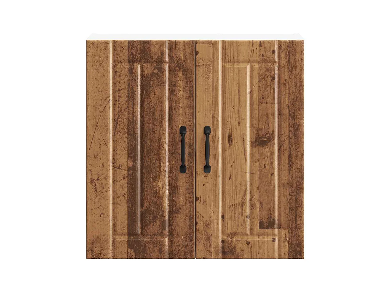 Keukenwandkast Lucca bewerkt hout oud houtkleurig