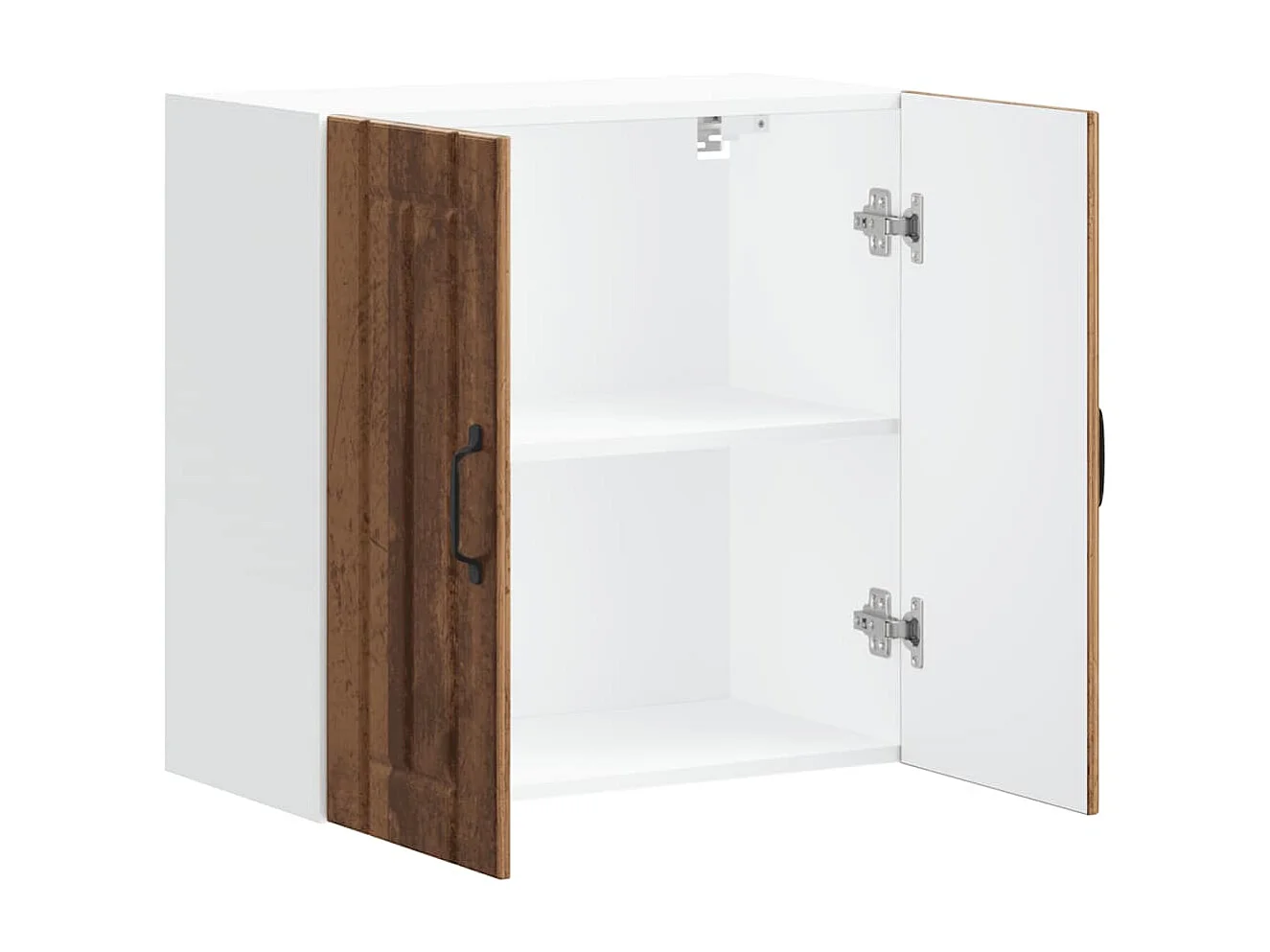 Keukenwandkast Lucca bewerkt hout oud houtkleurig