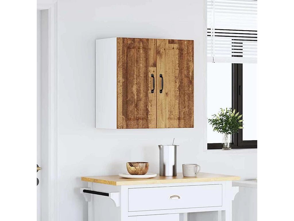 Armoire murale de cuisine Lucca vieux bois bois ingénierie