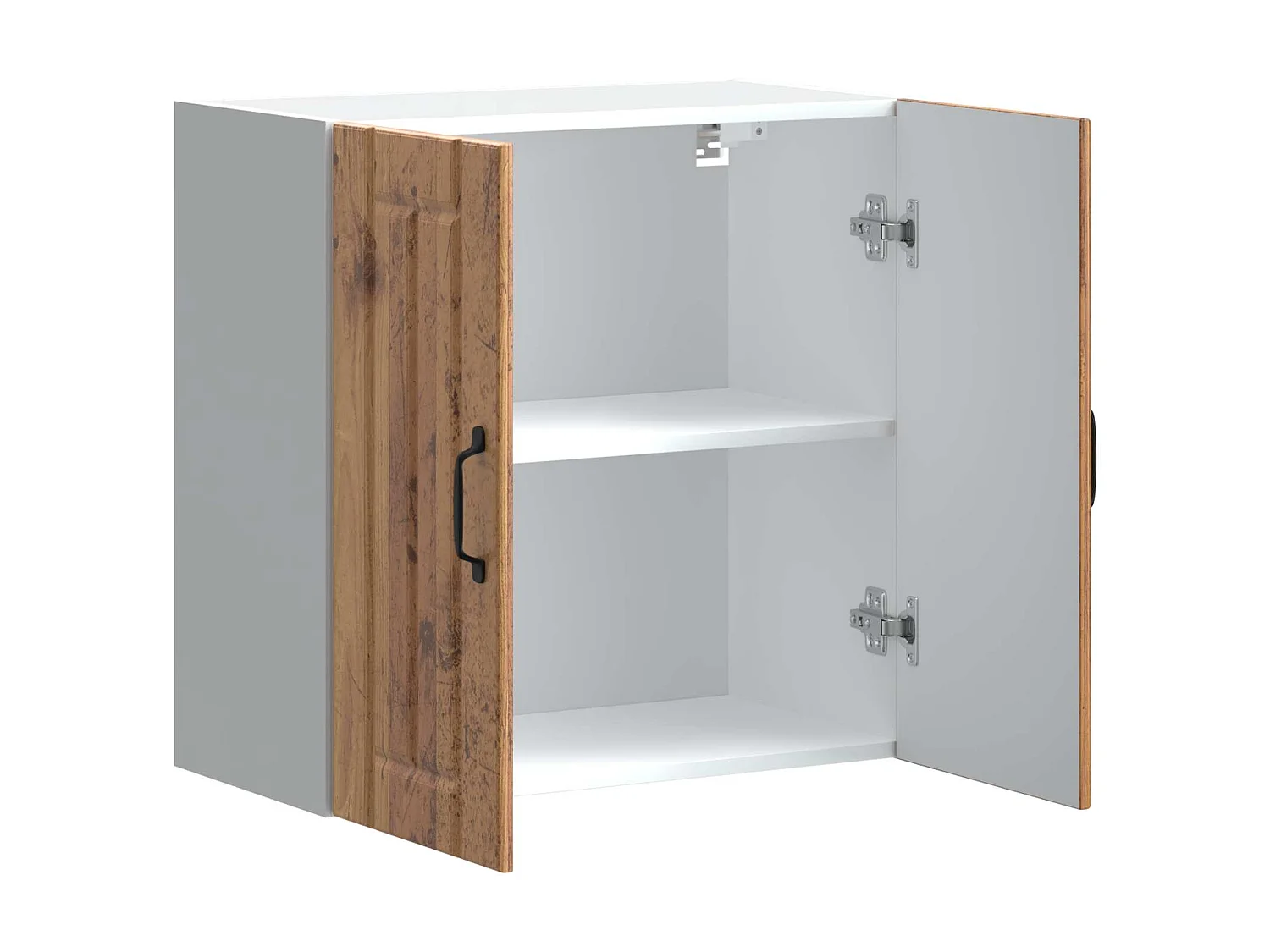 Armoire murale de cuisine Lucca vieux bois bois ingénierie