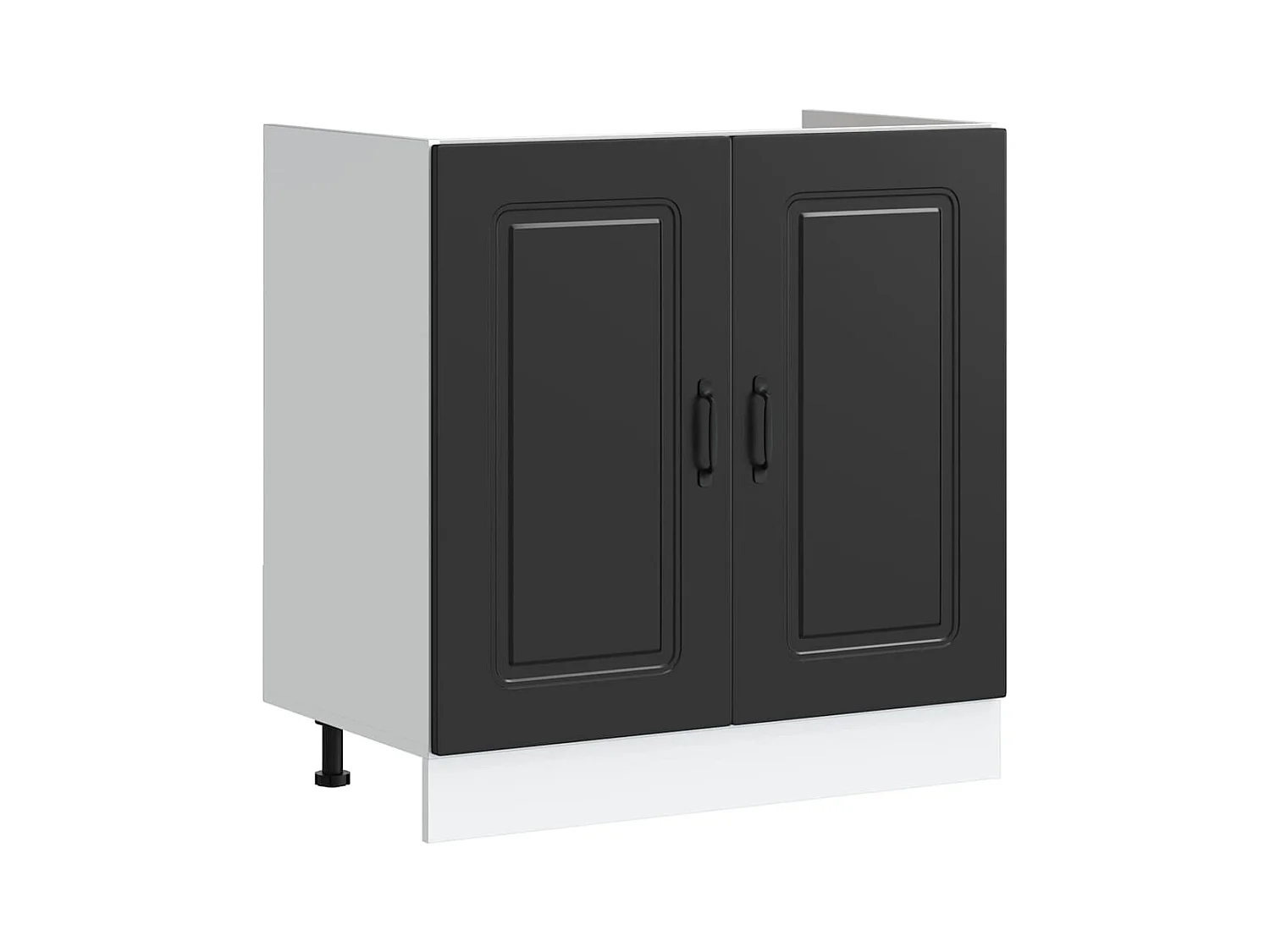 Mobile da cucina 2 pcs Nero 80 x 46 x 81.5 cm Legno multistrato