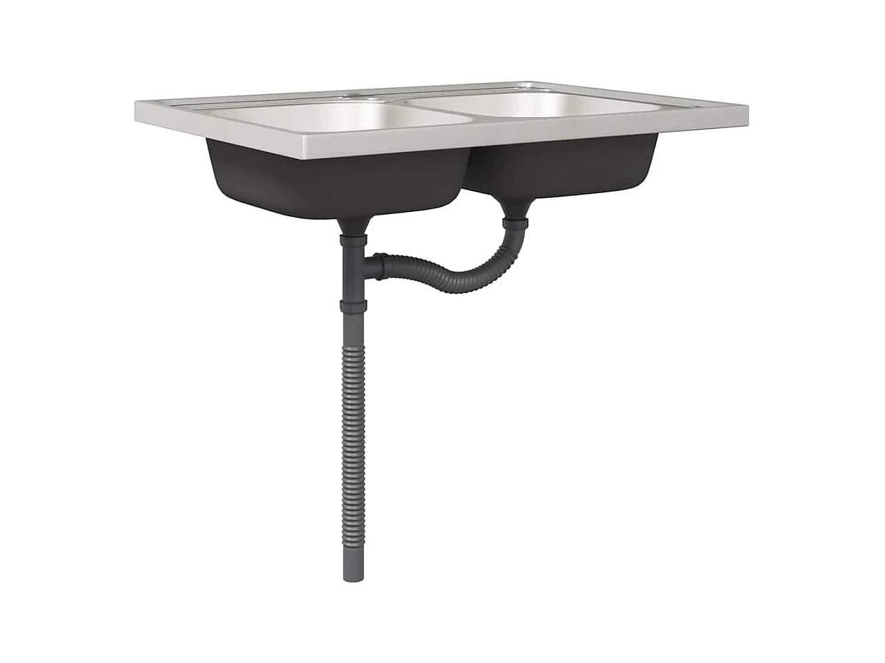 Mobile da cucina 2 pcs Nero 80 x 46 x 81.5 cm Legno multistrato