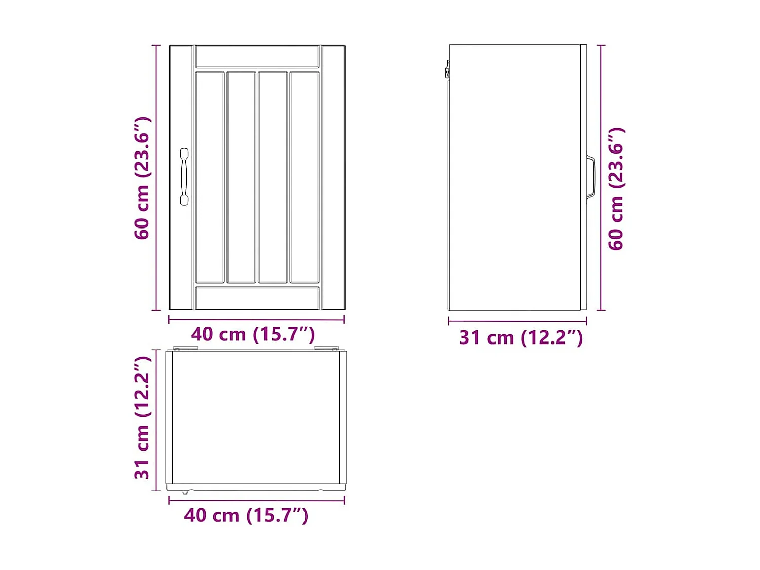 Armoire murale de cuisine Lucca chêne artisanal bois ingénierie