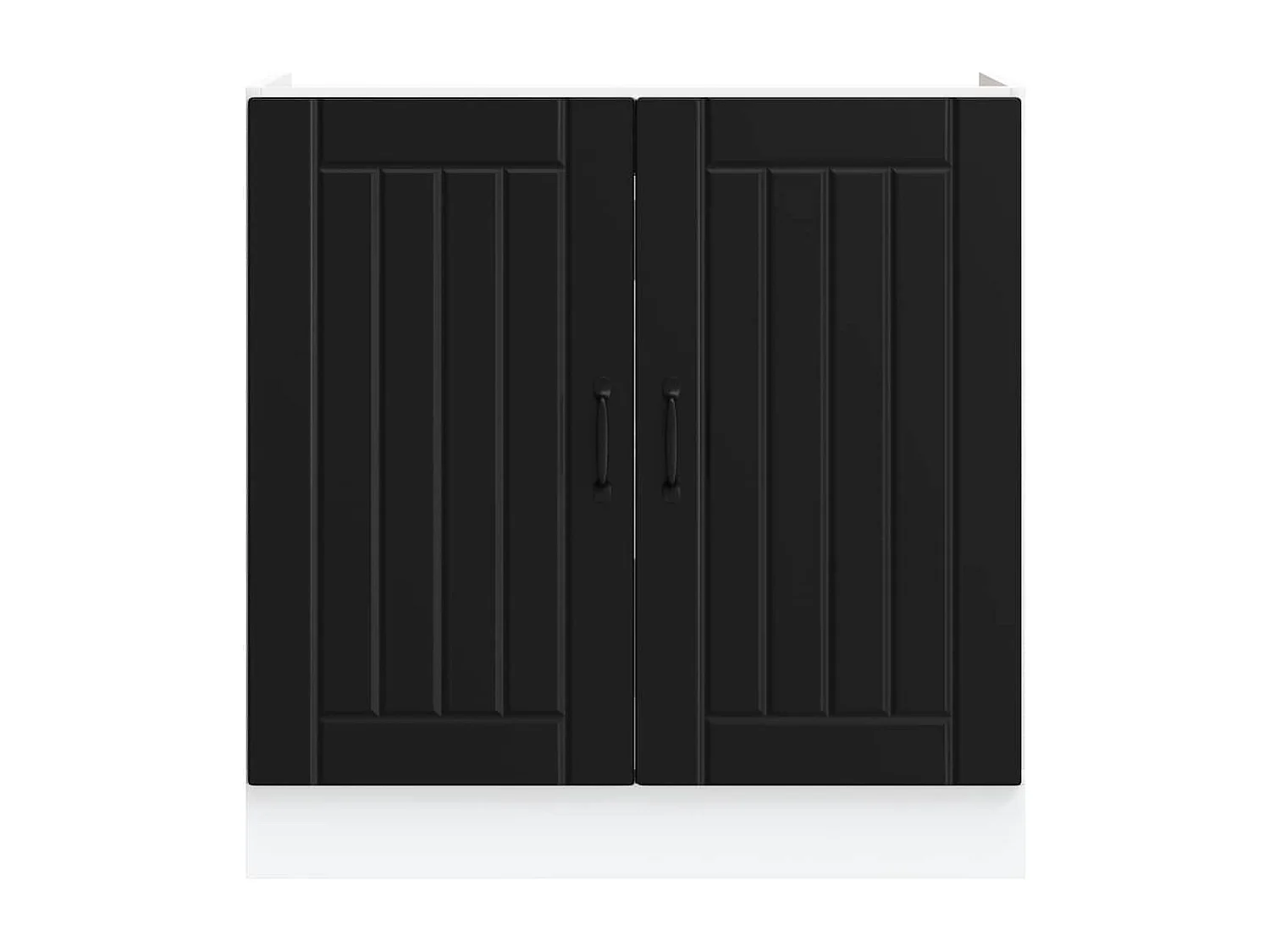 Spülenunterschrank Lucca Schwarz Holzwerkstoff