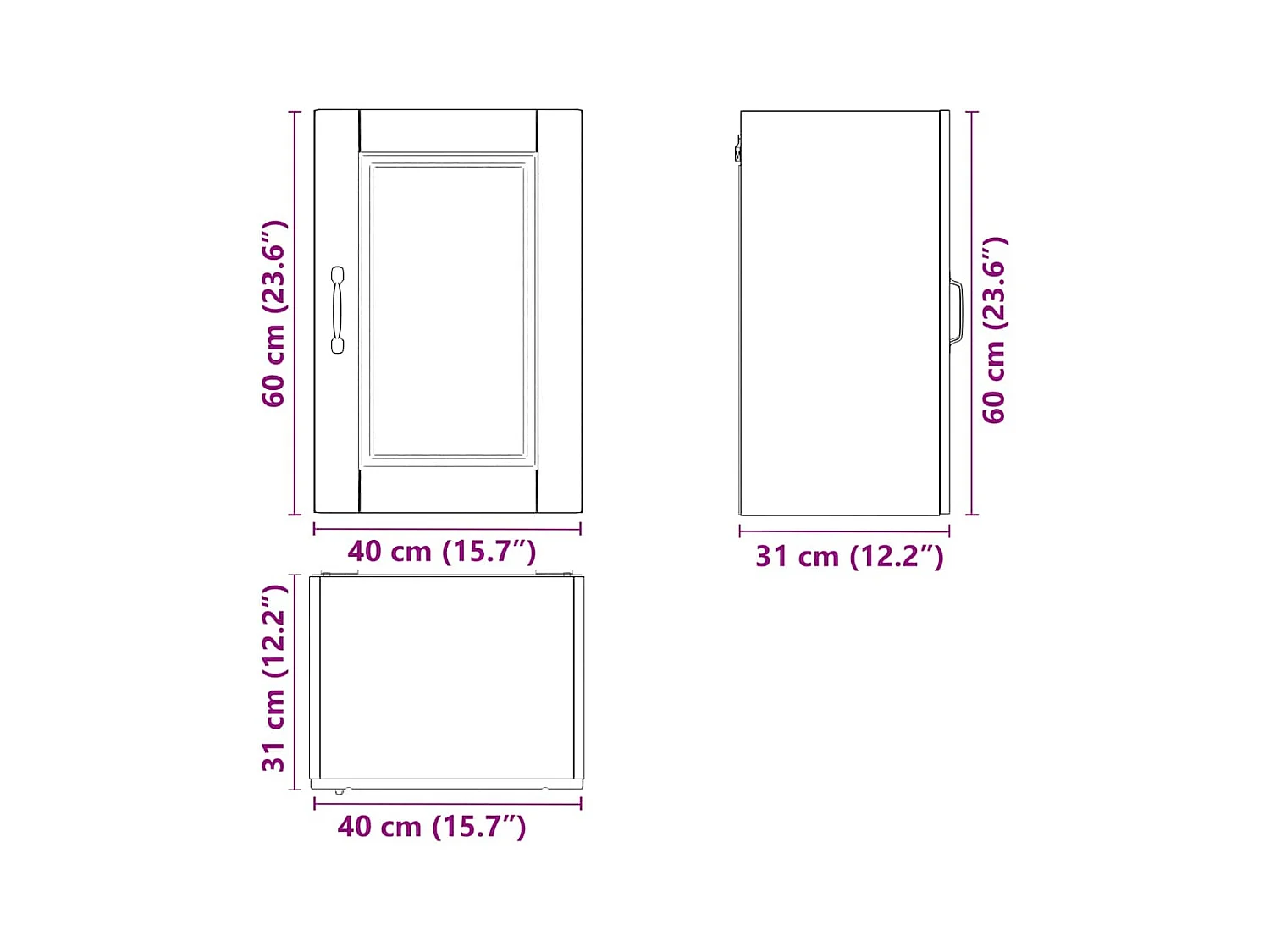 Pensile da Cucina Porto Rovere Fumo in Legno Multistrato