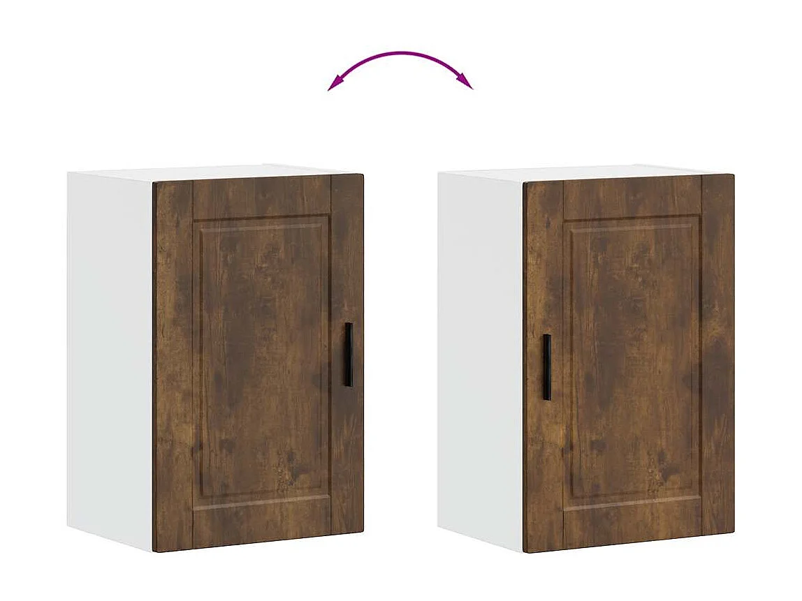 Armoire murale de cuisine Porto chêne fumé bois d'ingénierie