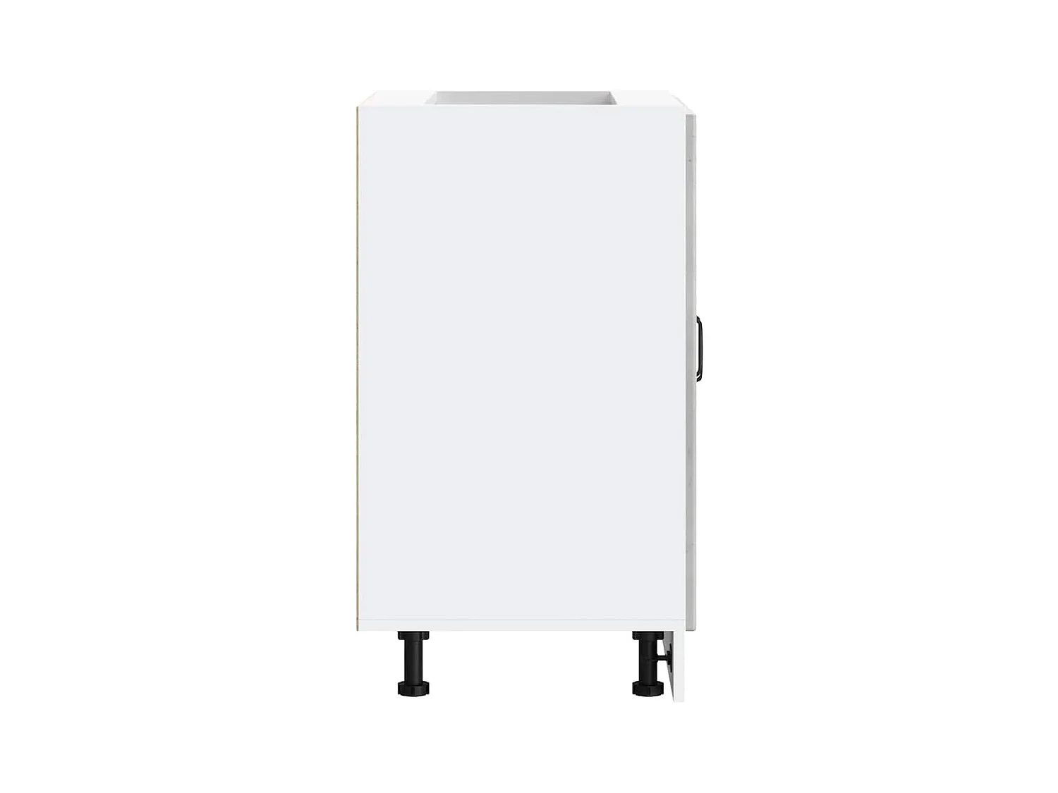 Spoelbakonderkast Lucca bewerkt hout betongrijs