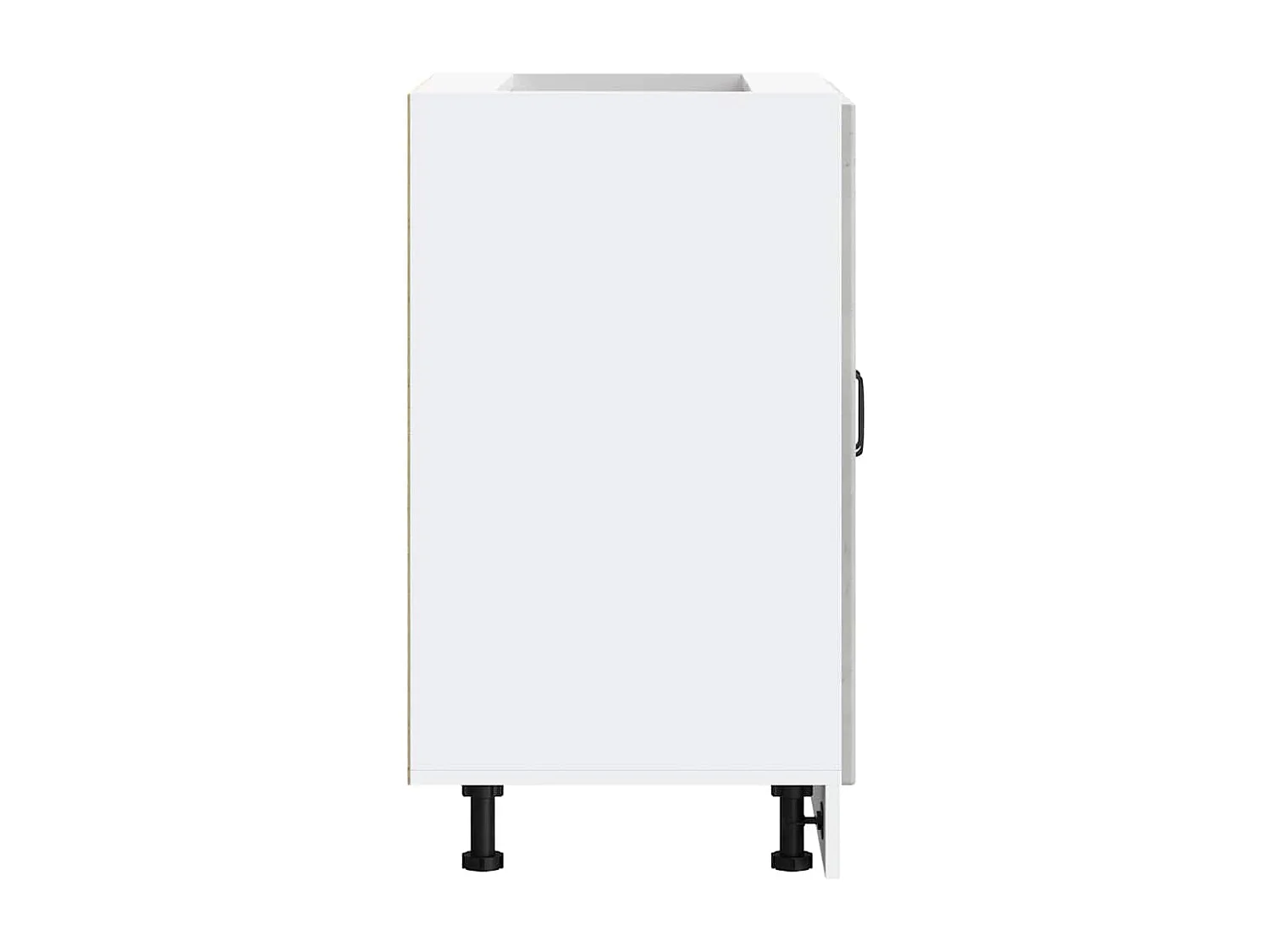 Spoelbakonderkast Lucca bewerkt hout betongrijs