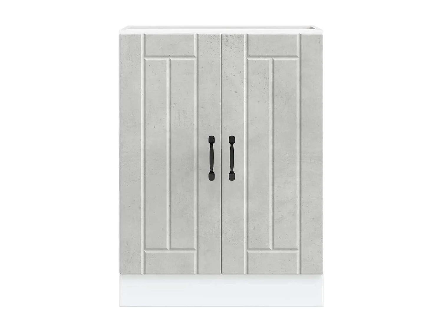 Spoelbakonderkast Lucca bewerkt hout betongrijs