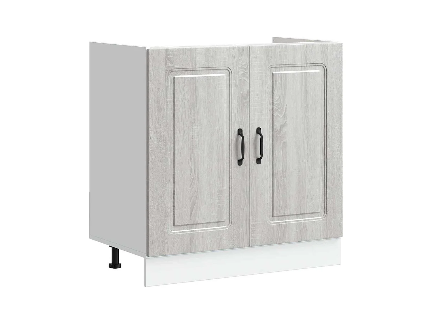 Mobile da cucina con porta 2 pcs Grigio 80 x 46 x 81.5 cm