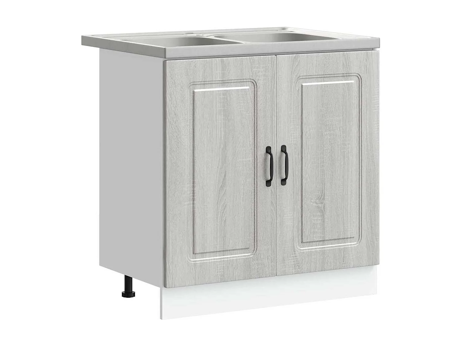Armoire de cuisine Kalmar 2 pcs Gris 80 x 46 x 81.5 cm