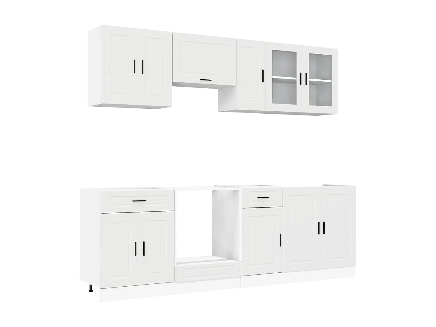 8 peças armário de cozinha conjunto Porto branco