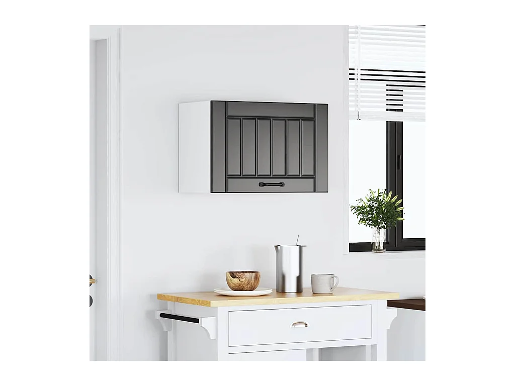 Küchen-Hängeschrank Lucca Schwarz Holzwerkstoff