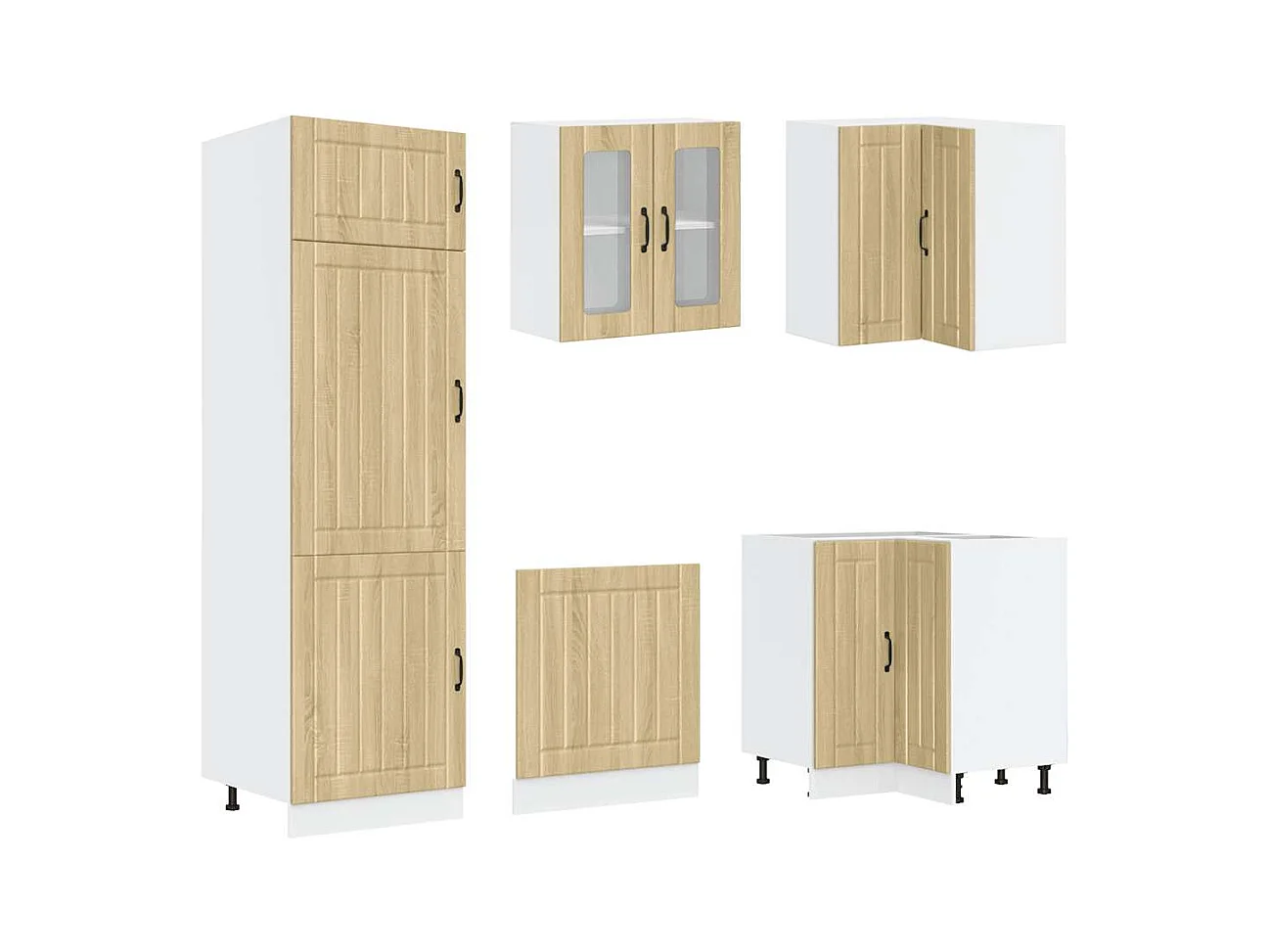 Ensemble d'armoires de cuisine 14 pcs Lucca bois d'ingénierie