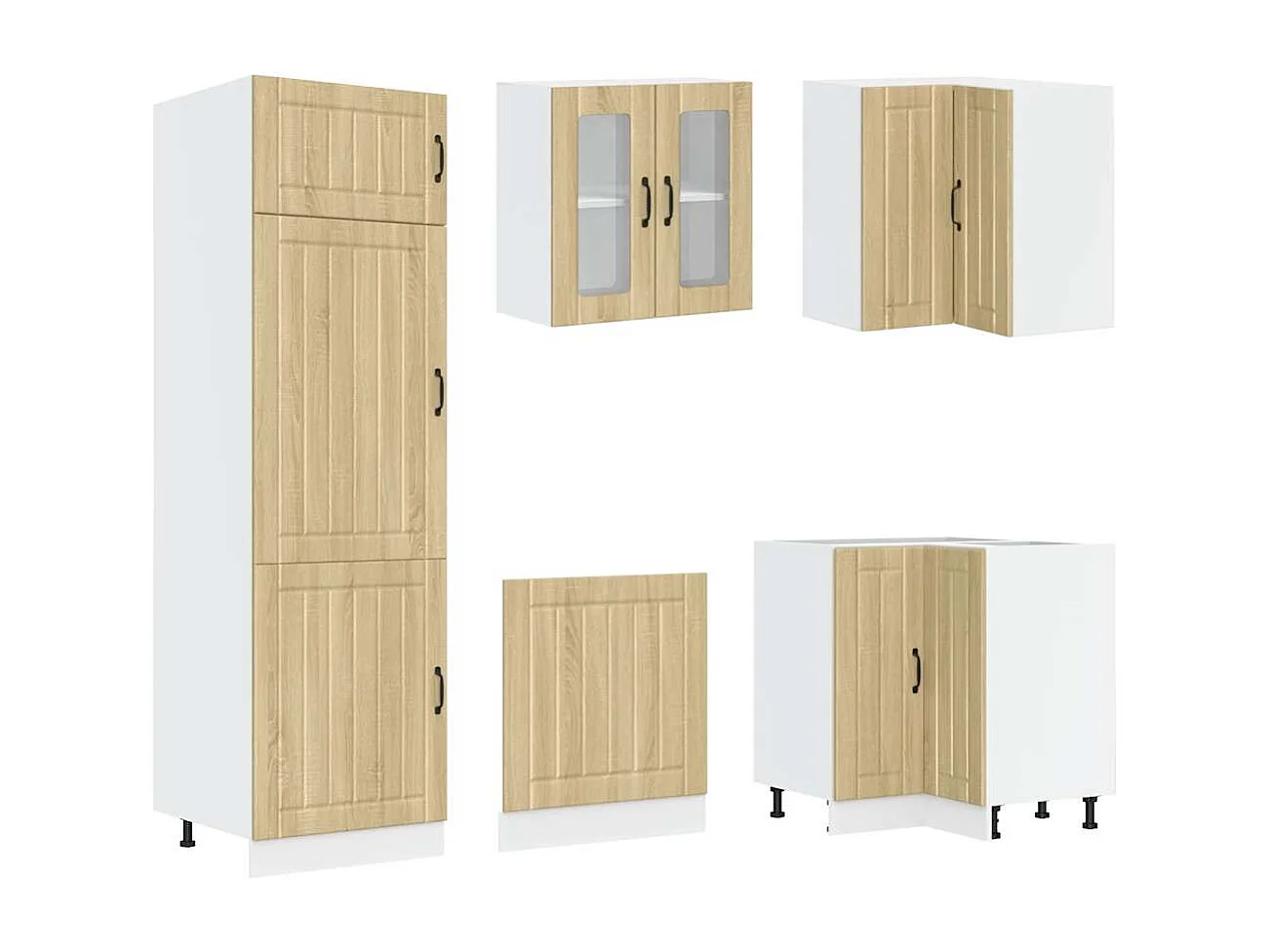 14-tlg. Küchenschrank-Set Lucca Sonoma-Eiche Holzwerkstoff