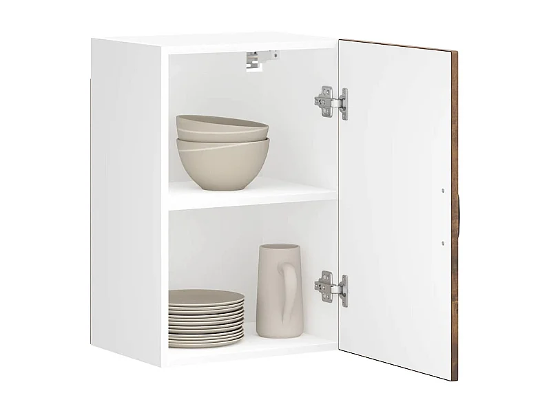 Keukenwandkast Lucca bewerkt hout gerookt eikenkleurig