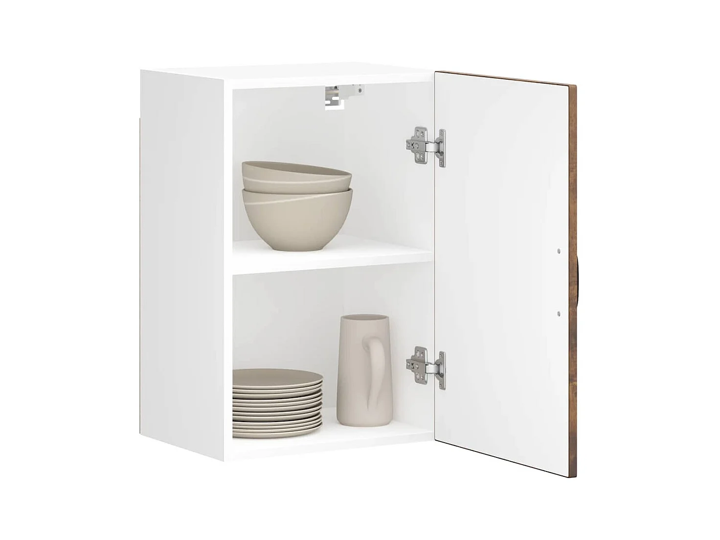 Keukenwandkast Lucca bewerkt hout gerookt eikenkleurig