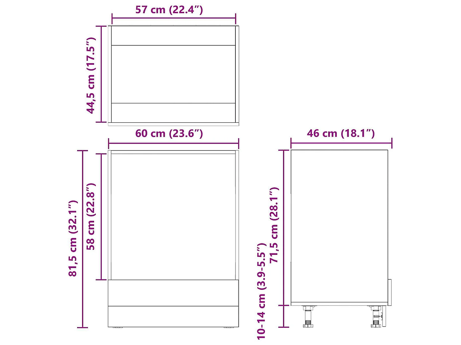 Armoire suspendue avec stockage Bois ancien 60 x 46 x 81,5 cm
