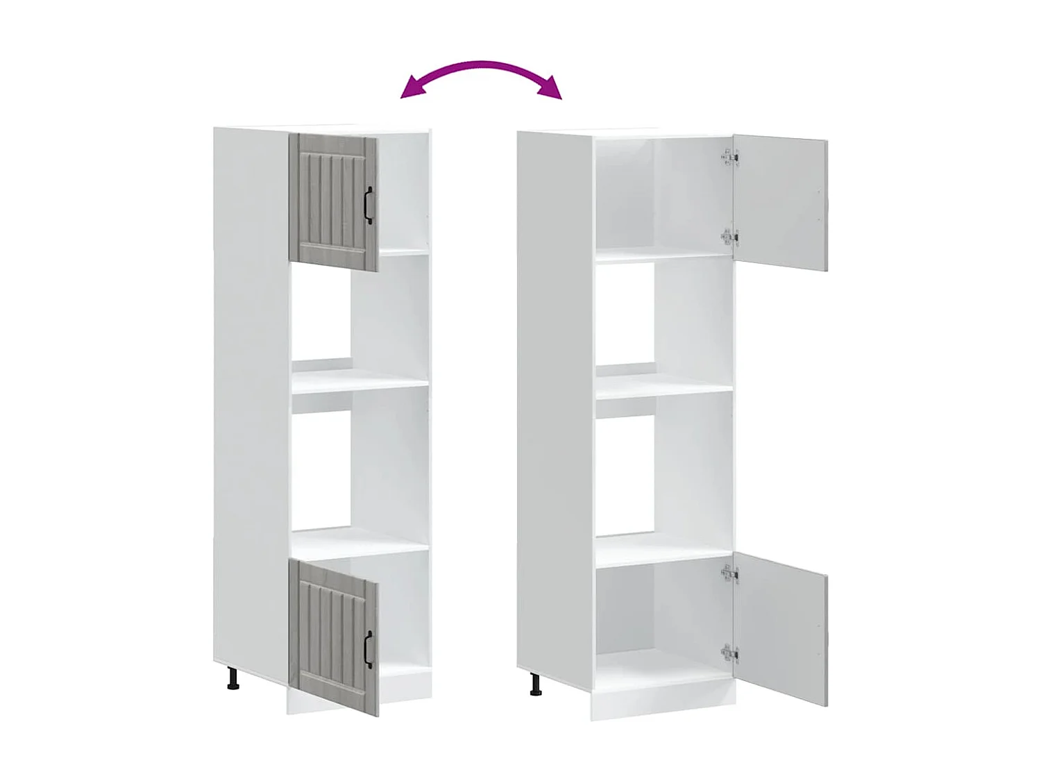 Armoires de four 2 pcs Kalmar sonoma gris bois d'ingénierie