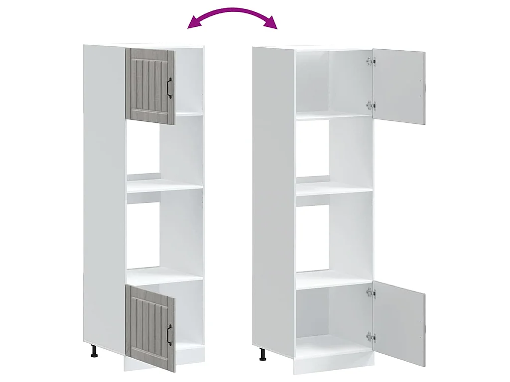 Armoires de four 2 pcs Kalmar sonoma gris bois d'ingénierie