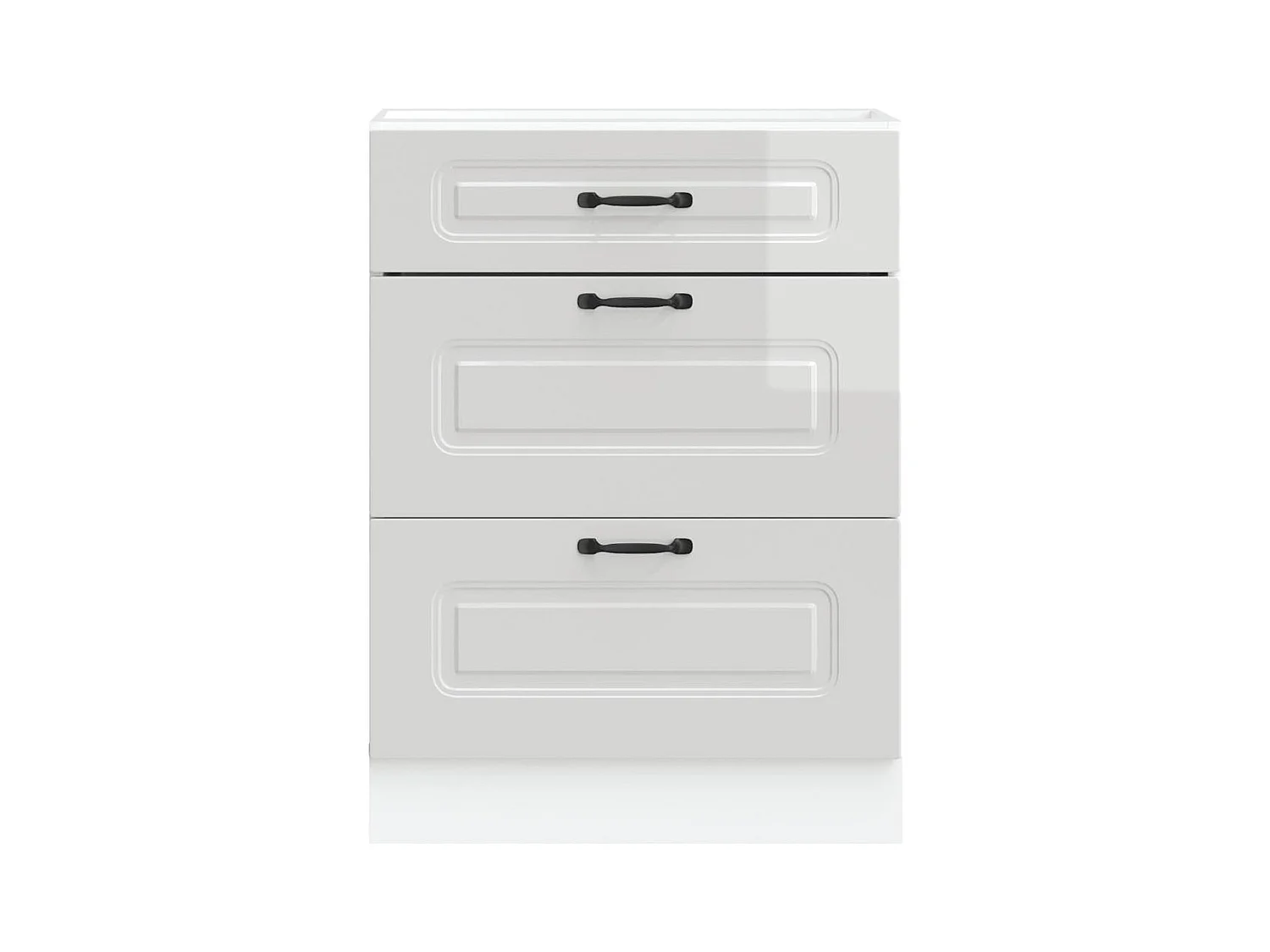 Küchenunterschrank Kalmar Hochglanz-Weiß Holzwerkstoff