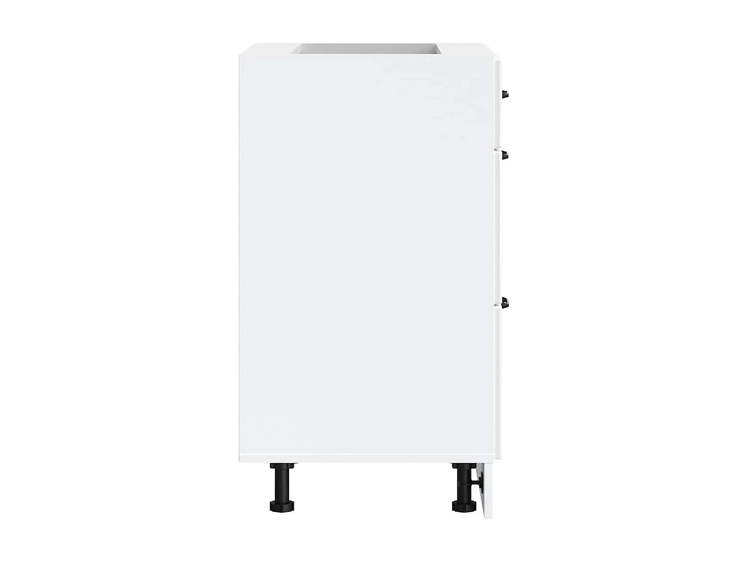 Küchenunterschrank „Kalmar“ Hochglanz-Weiß Holzwerkstoff