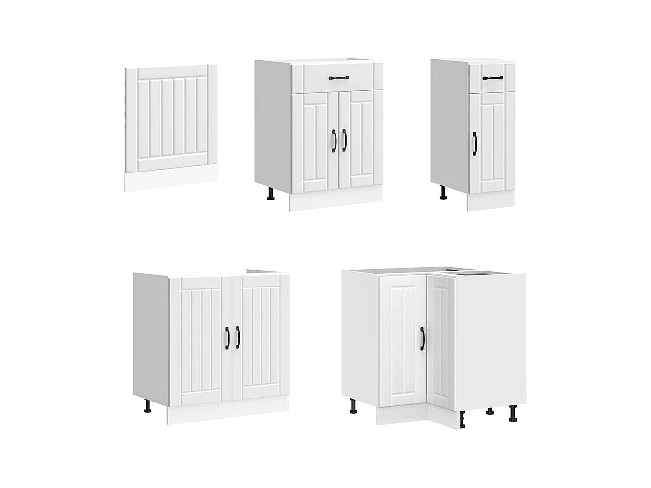 11-delige Keukenkastenset Lucca bewerkt hout wit