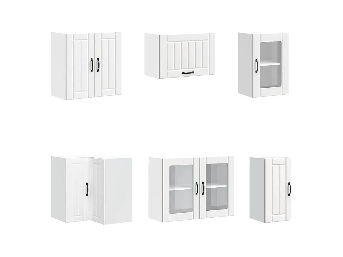 11-delige Keukenkastenset Lucca bewerkt hout wit