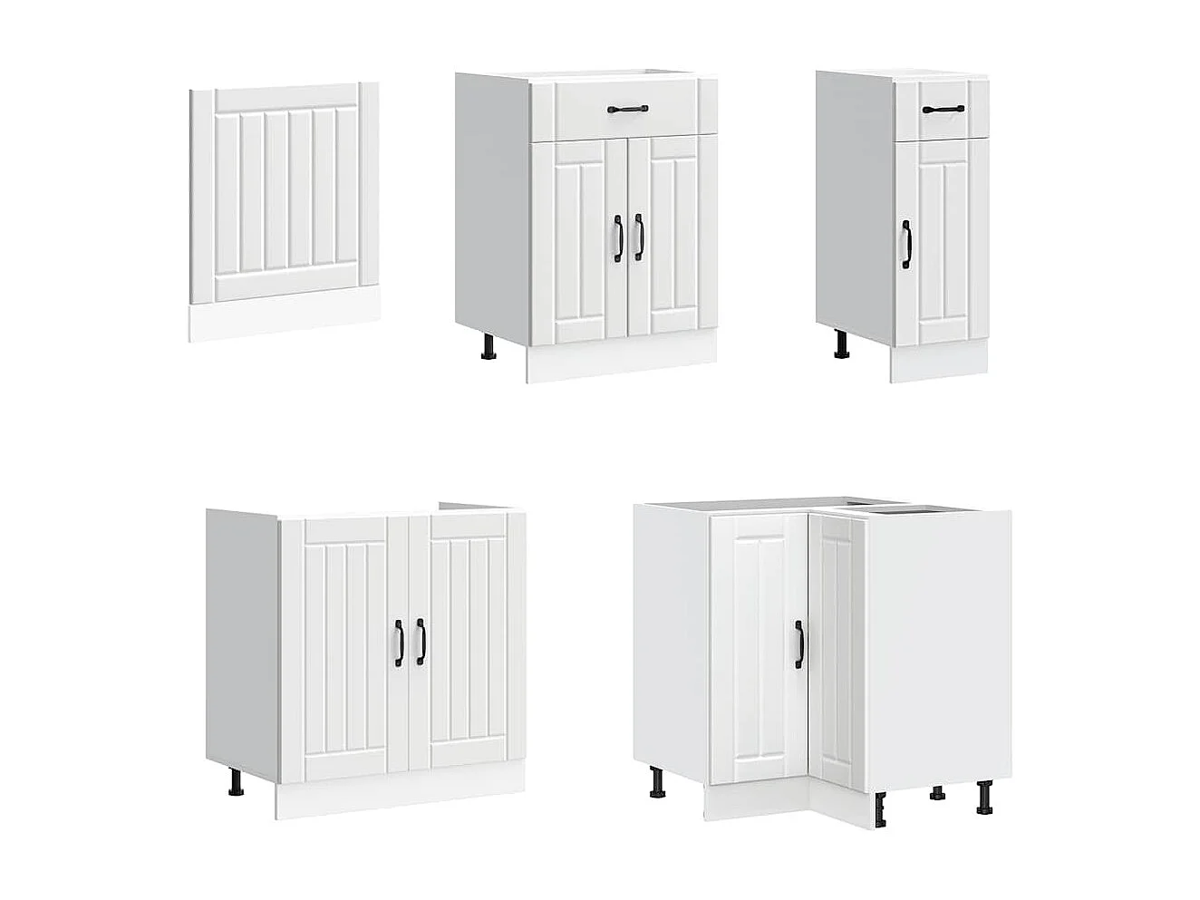 11 peças armário de cozinha conjunto Lucca branco