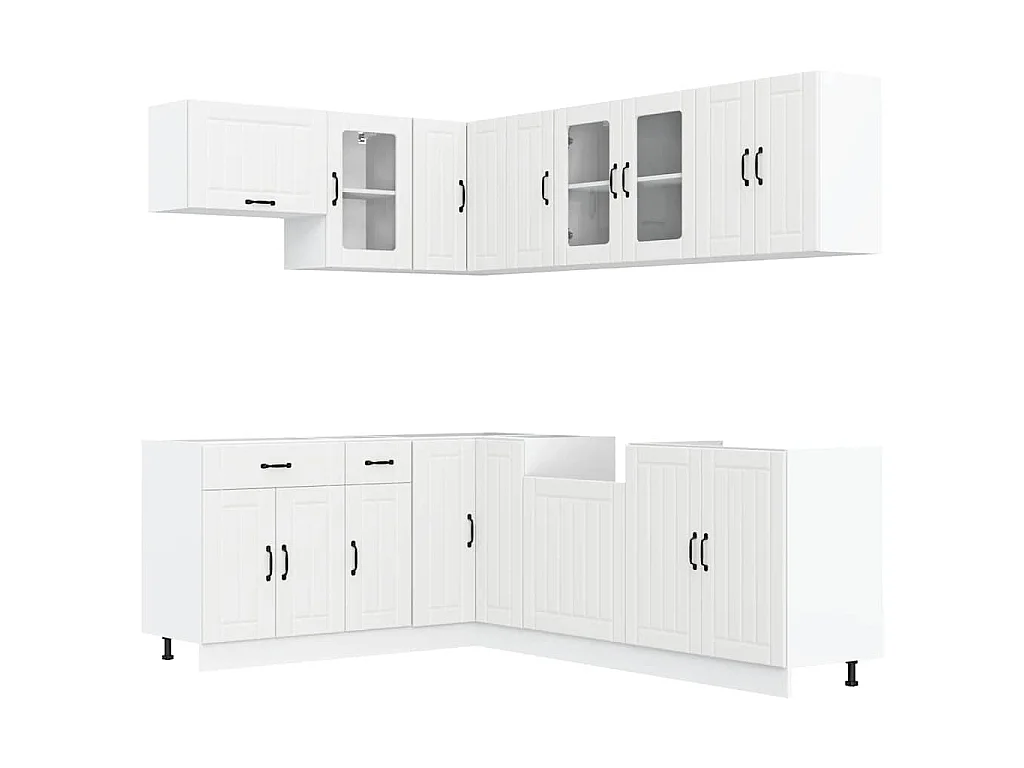 Ensemble d'armoires de cuisine 11 pcs Lucca bois d'ingénierie