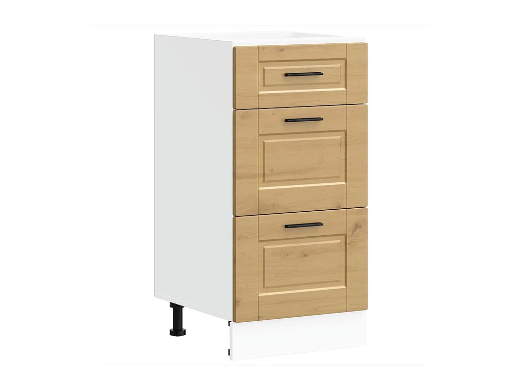 Keuken onderkast Porto bewerkt hout artisanaal eikenkleur