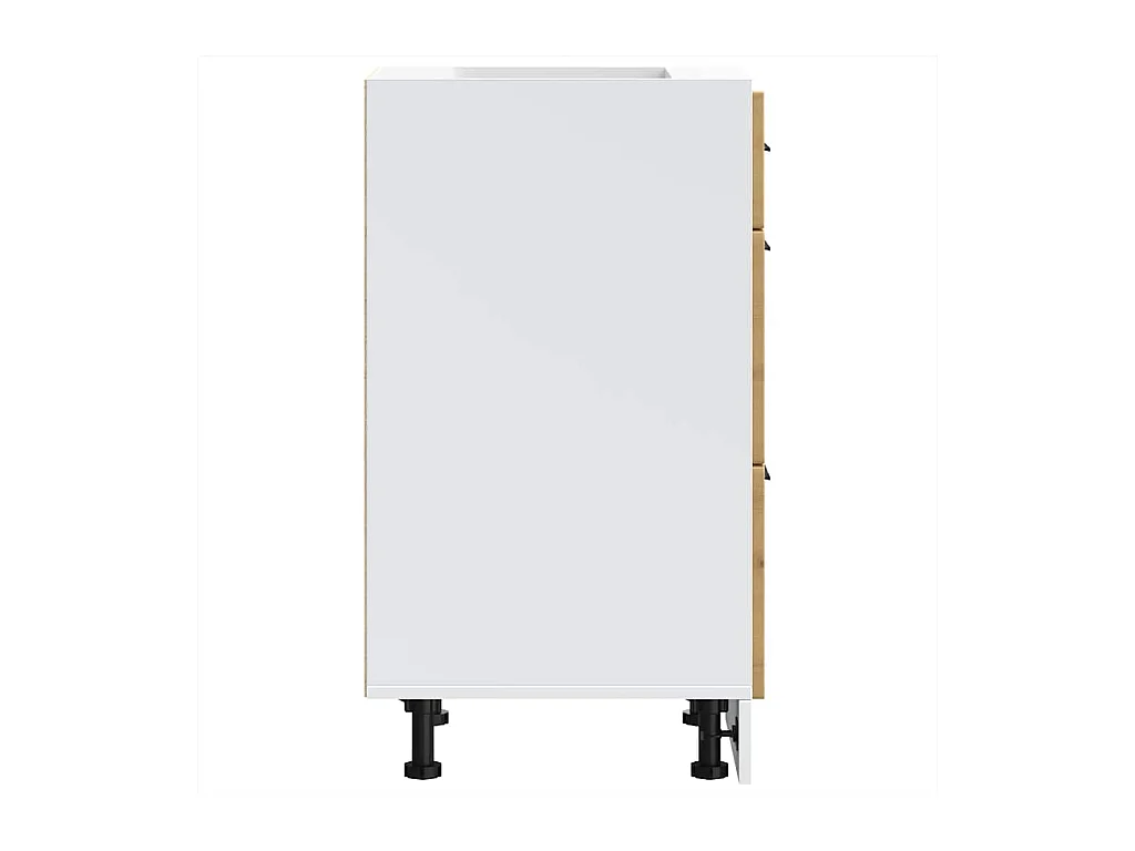 Keuken onderkast Porto bewerkt hout artisanaal eikenkleur