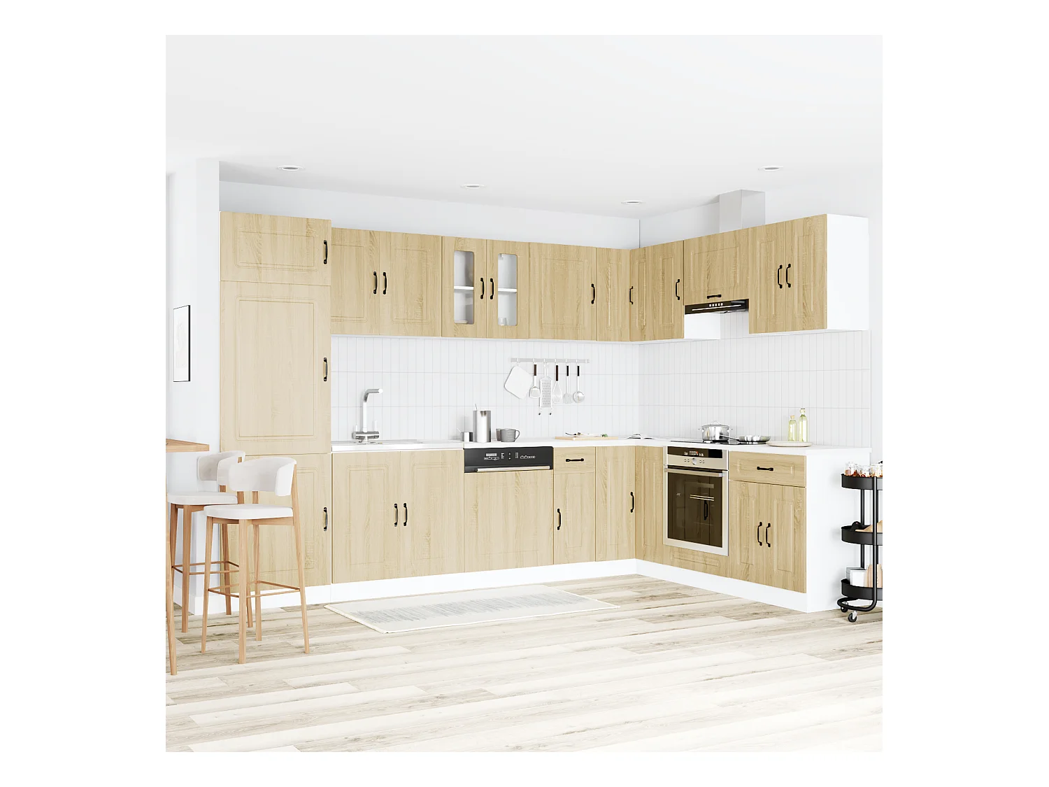 Armoire de cuisine Kalmar 2 pcs Marron 80 x 46 x 81.5 cm