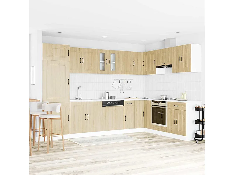 Armário de Cozinha Kalmar 2 pcs Castanho 80 x 46 x 81.5 cm