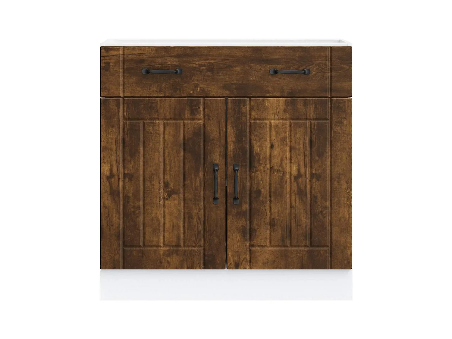 Keuken onderkast Lucca bewerkt hout gerookt eikenkleurig