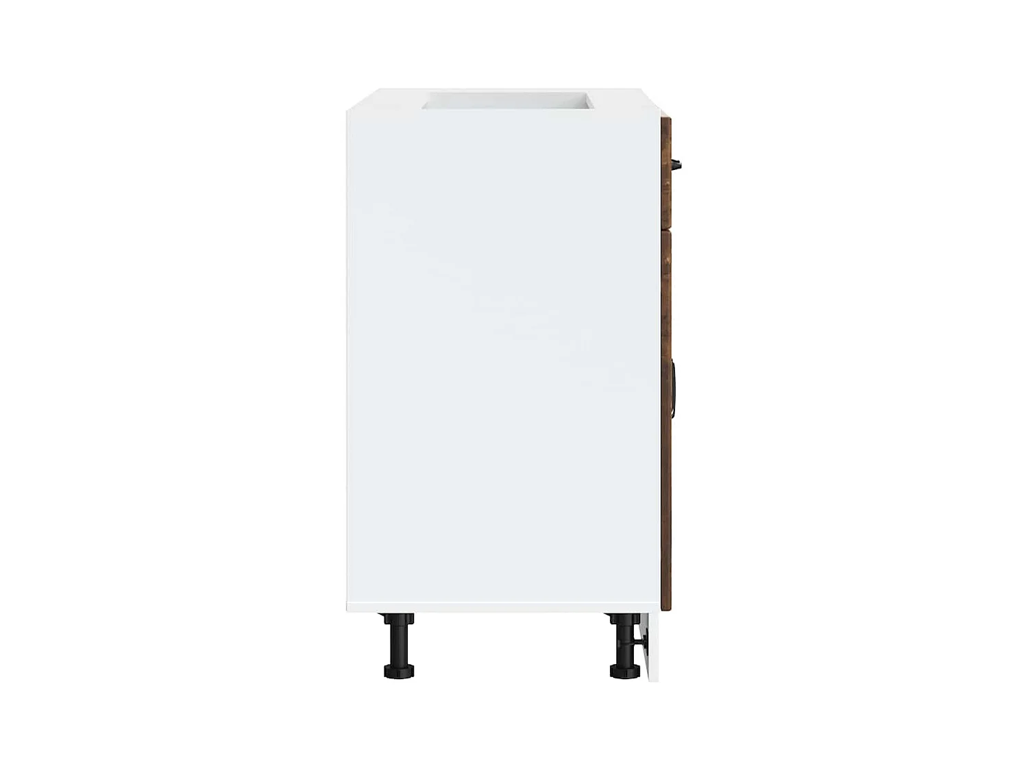 Keuken onderkast Lucca bewerkt hout gerookt eikenkleurig