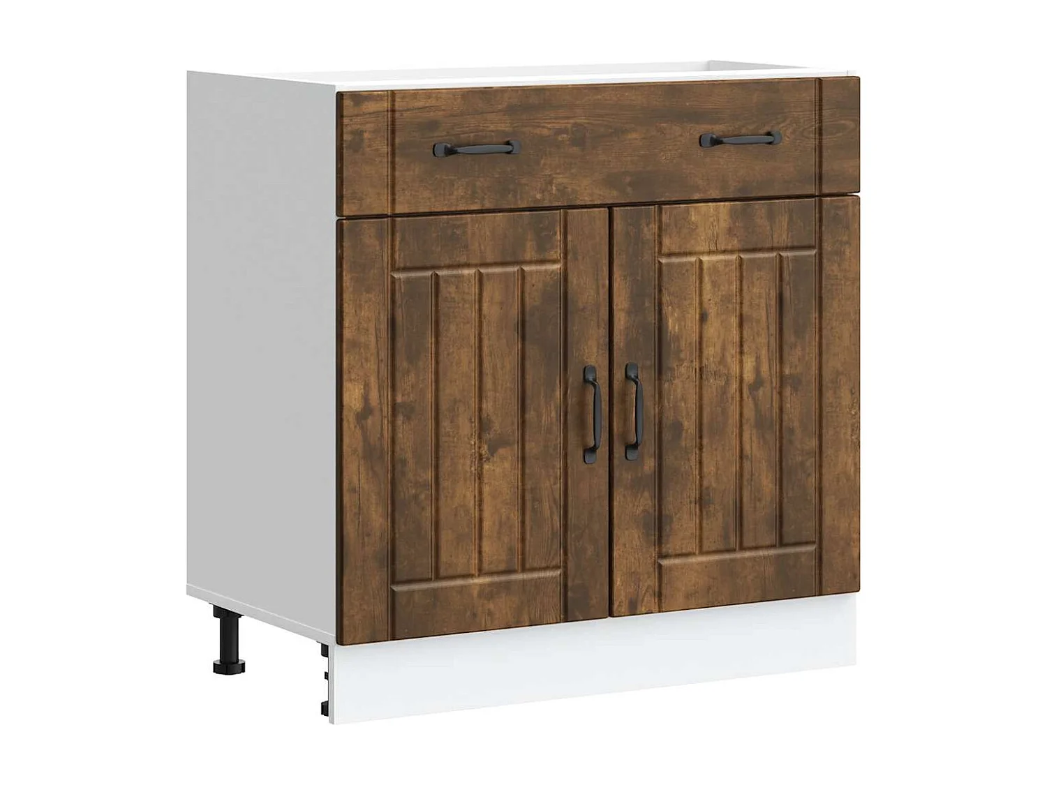 Armoire de cuisine Lucca chêne fumé bois ingénierie