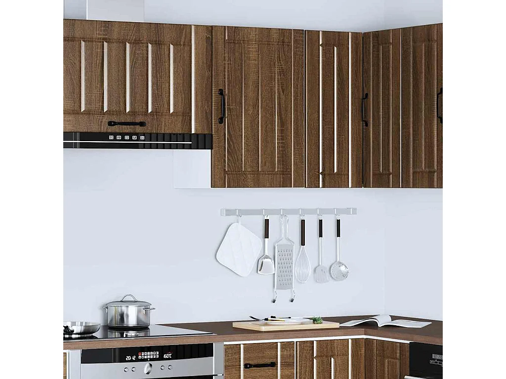 Armoire murale de cuisine Lucca chêne marron bois ingénierie